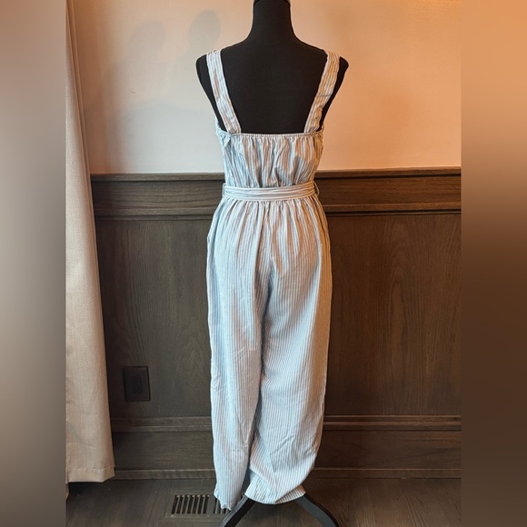 Monteau Los Angeles Striped blue and White Jumpsuit medium - Picture 4 of 10
